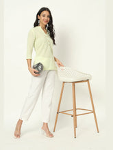 Oasis Lime Linen Short Kurti