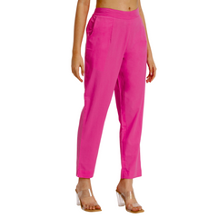 Hot Pink Cotton Pant