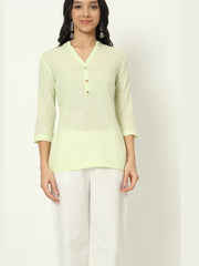Oasis Lime Linen Short Kurti
