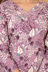 Elegant Printed Staple Suit with mulmul dupatta