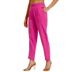 Hot Pink Cotton Pant