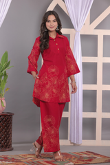Crimson Bloom Coord Set