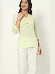 Oasis Lime Linen Short Kurti