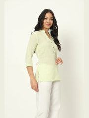 Oasis Lime Linen Short Kurti