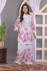 Gulmor White & Pink Coord Set