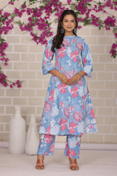 Blossom Breeze Blue Coord Set