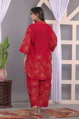 Crimson Bloom Coord Set