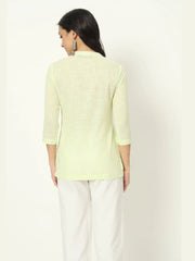 Oasis Lime Linen Short Kurti