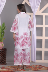 Gulmor White & Pink Coord Set