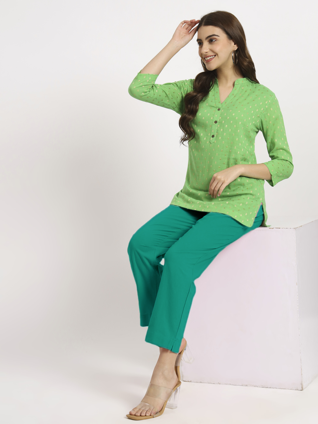 Mint Green Cotton Pant