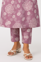 Graceful Lilac Floral Coord Set – Pure Sanwadi Cotton C160