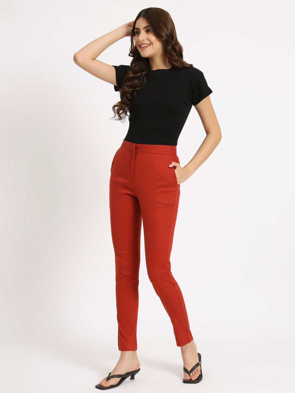 Maroon Colour Lycra Pants