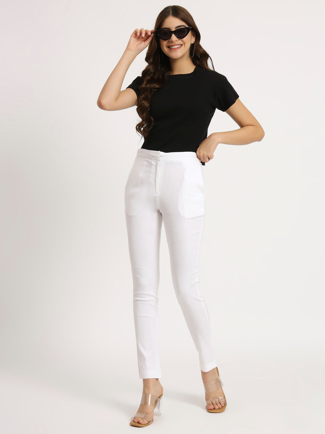 White Colour Lycra pants