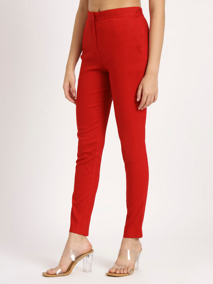 Red Colour Lycra pants