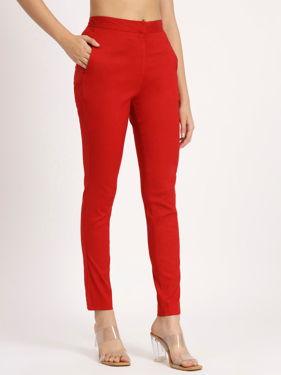 Red Colour Lycra pants