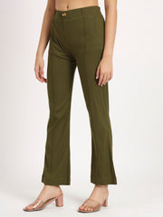 Olive Green Bell Bottom Pants