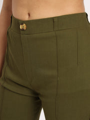Olive Green Bell Bottom Pants