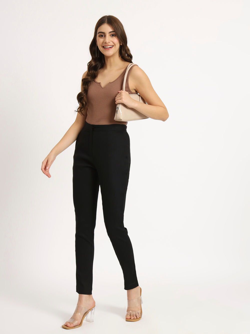 Black Colour Lycra Pants