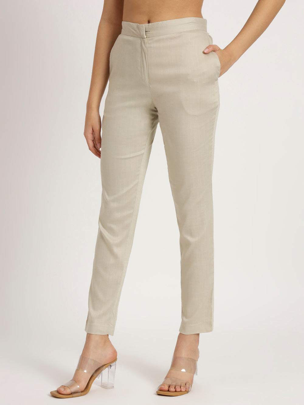 Ash Grey Colour Lycra pants