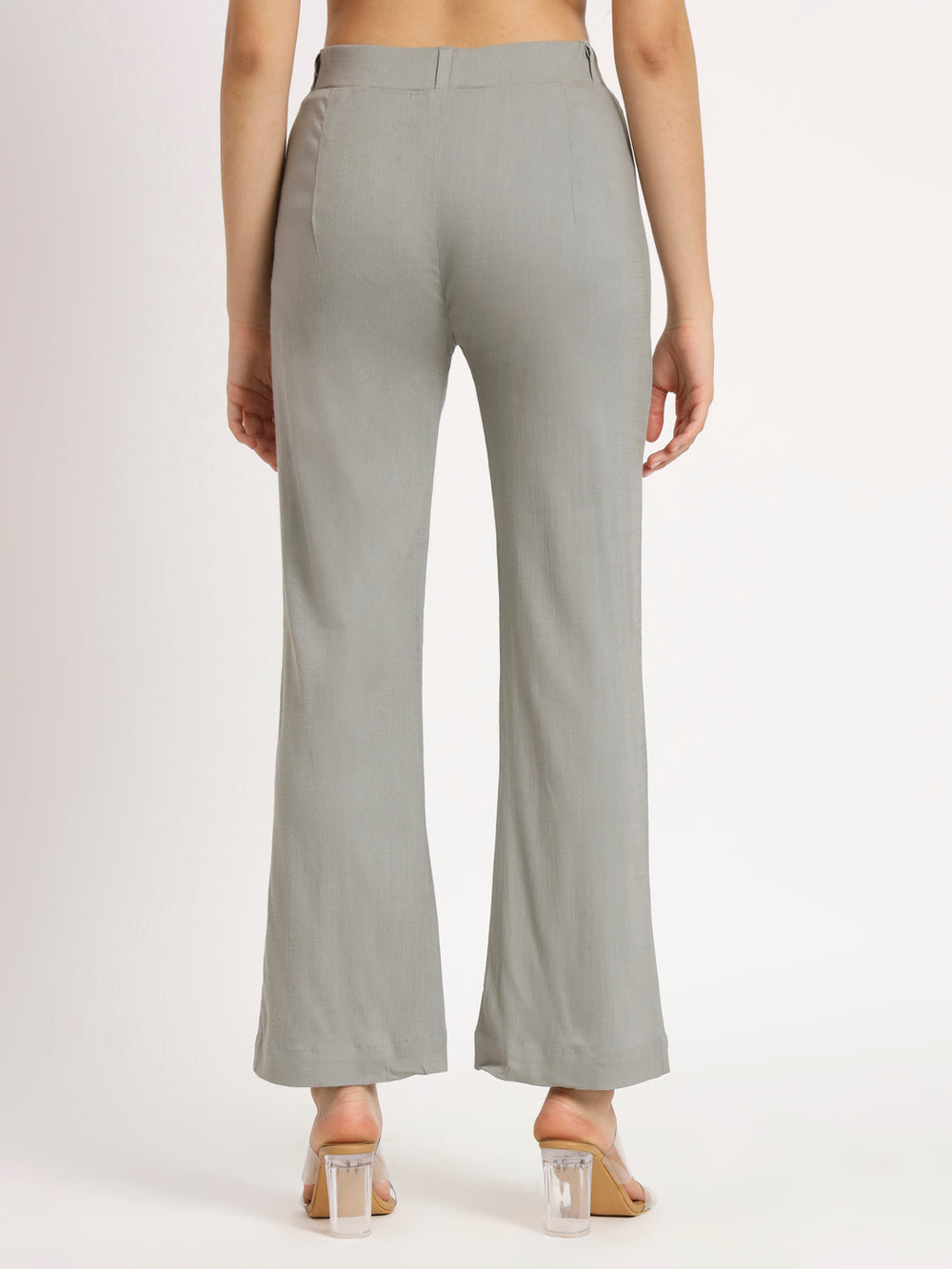 Ash Grey Bell Bottom Pants