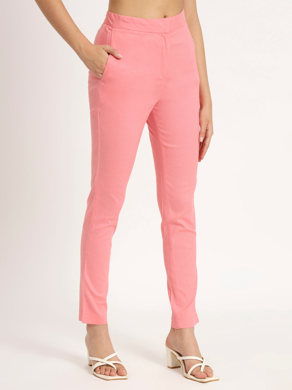 Blush Pink Colour Lycra Pants