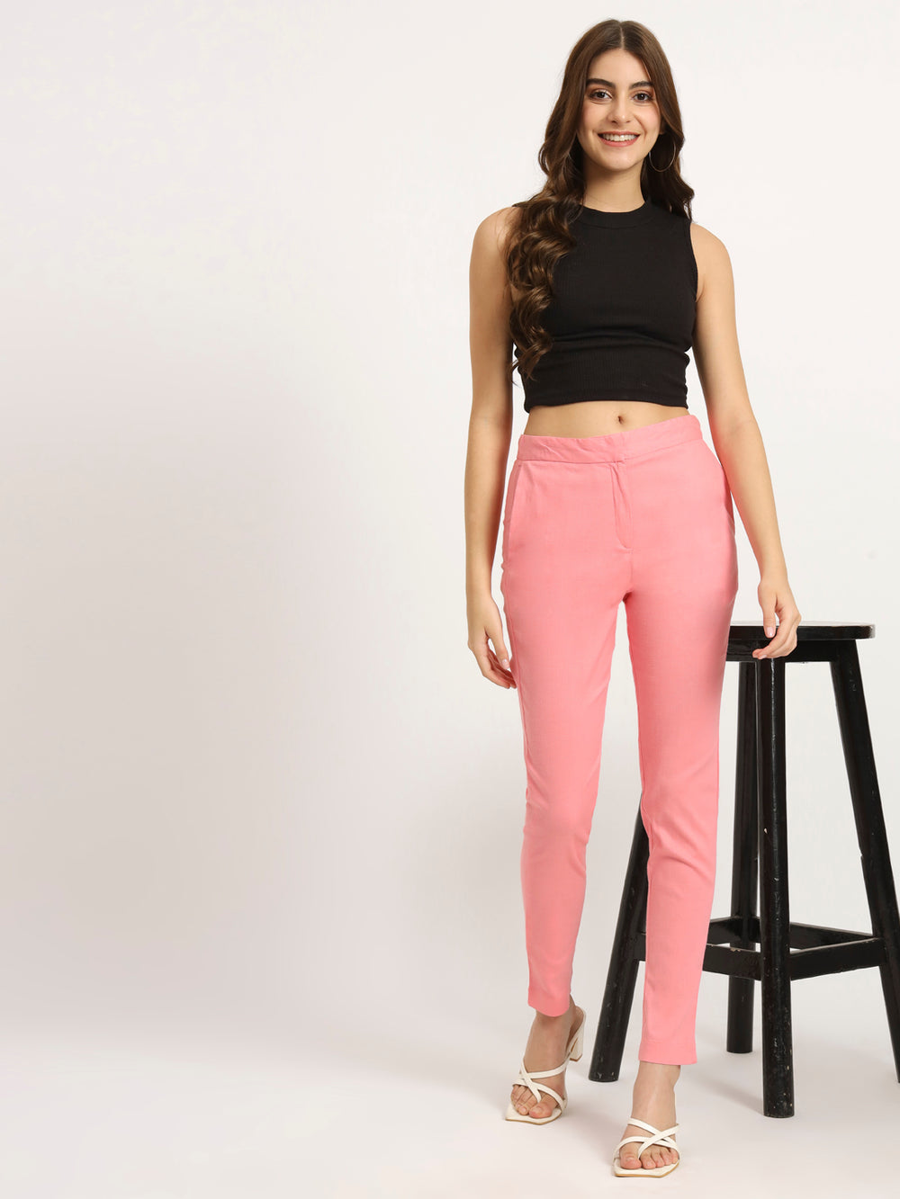 Blush Pink Colour Lycra Pants