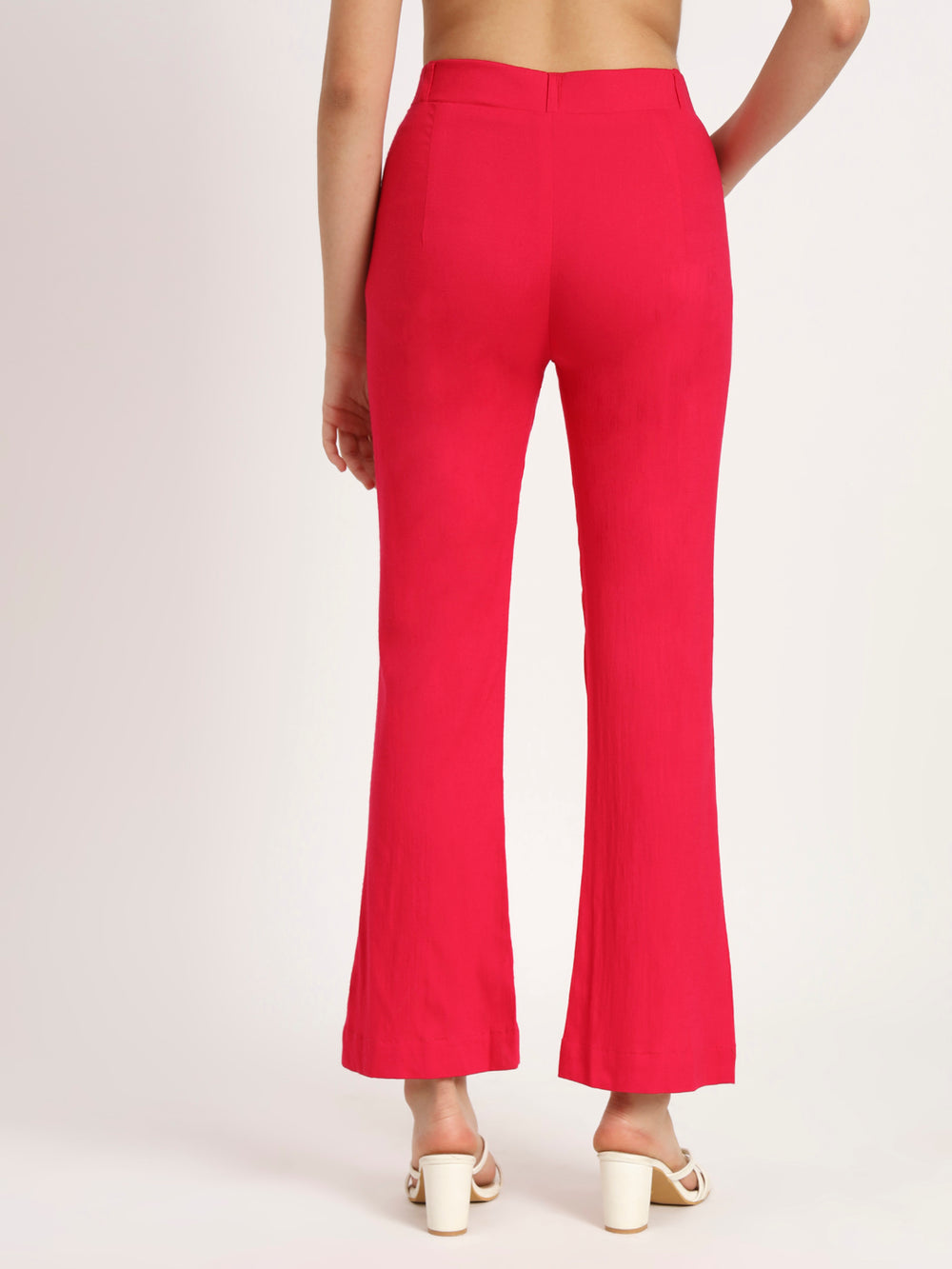 Crimson Red Bell Bottom Pants