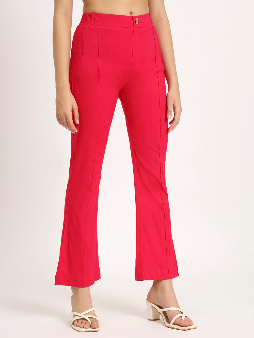 Crimson Red Bell Bottom Pants
