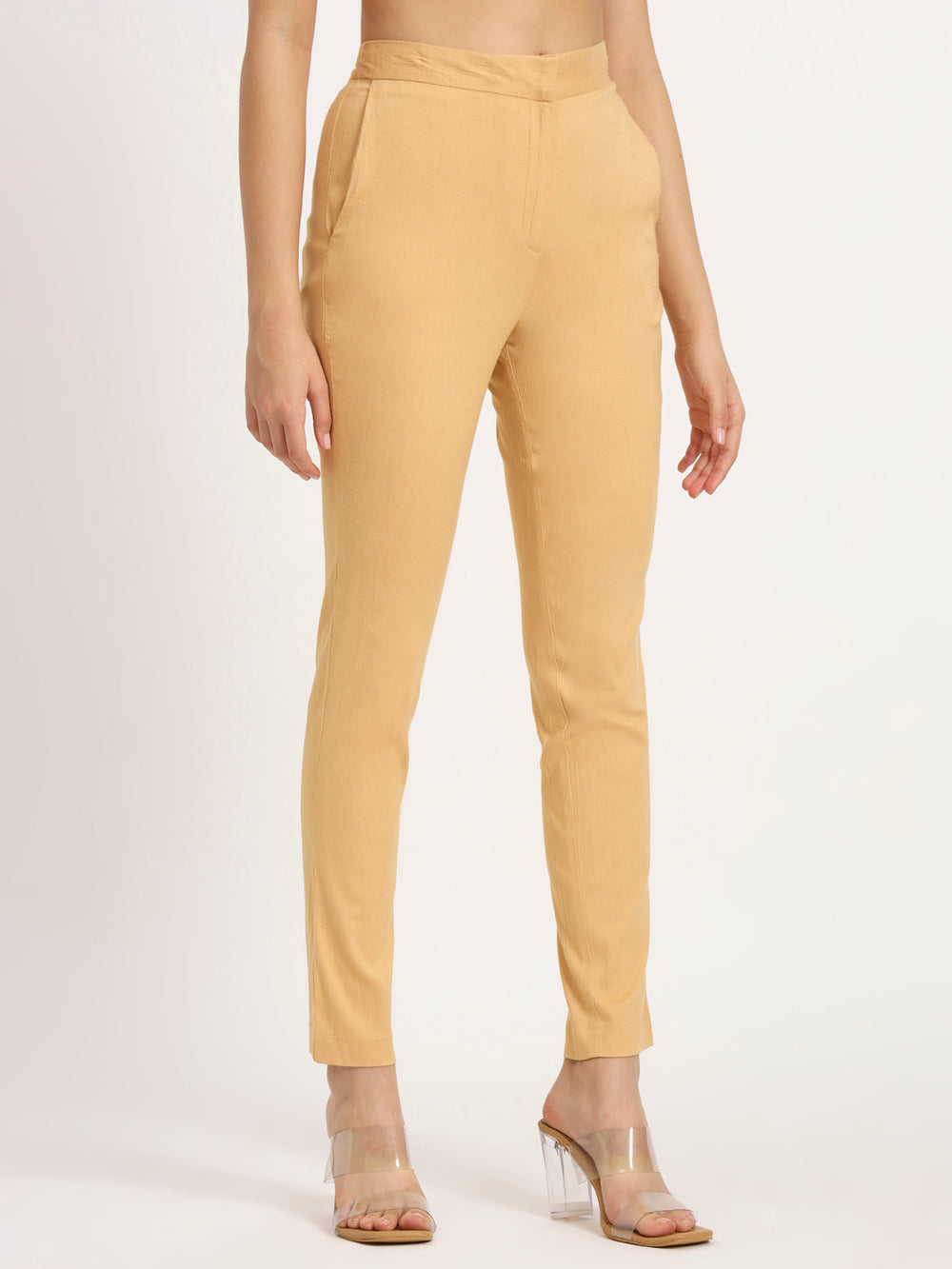 Beige Colour Lycra Pants
