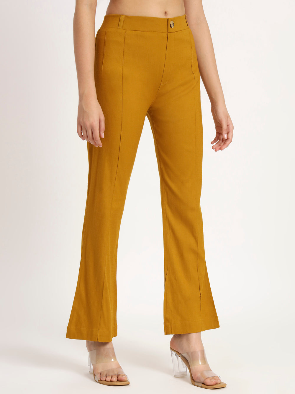 Mustard Bell Bottom Pants
