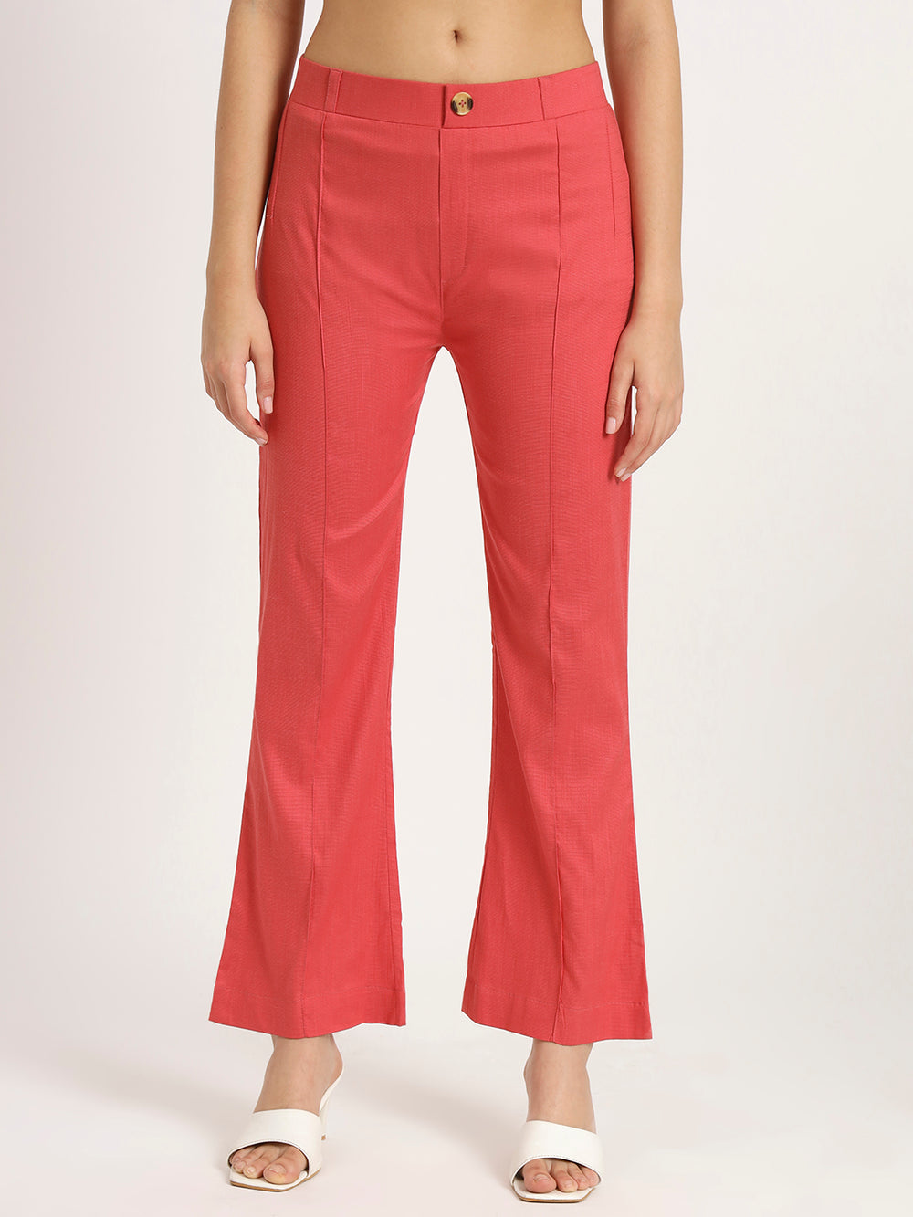 Valentine Red Bell Bottom Pants