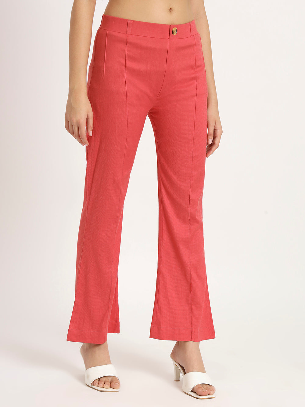 Valentine Red Bell Bottom Pants
