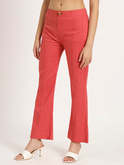 Valentine Red Bell Bottom Pants