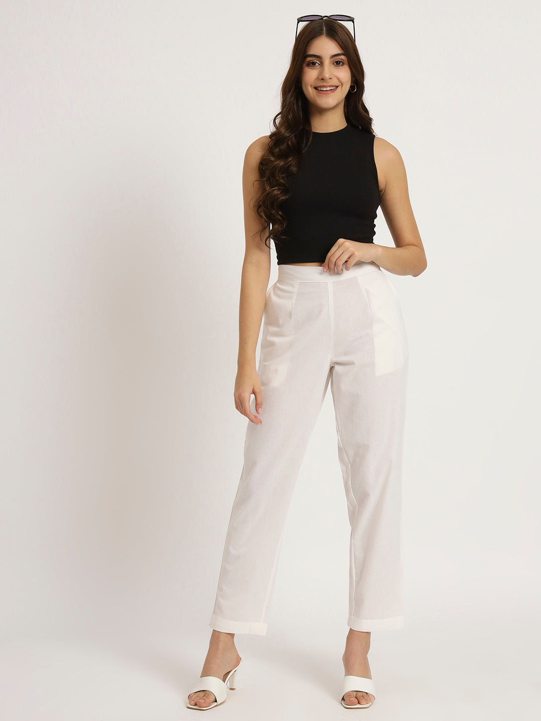 WHITE Cotton Pant – beSOLiD