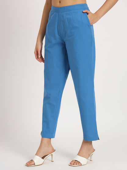 Tranquli Blue Cotton Pant