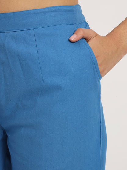 Tranquli Blue Cotton Pant