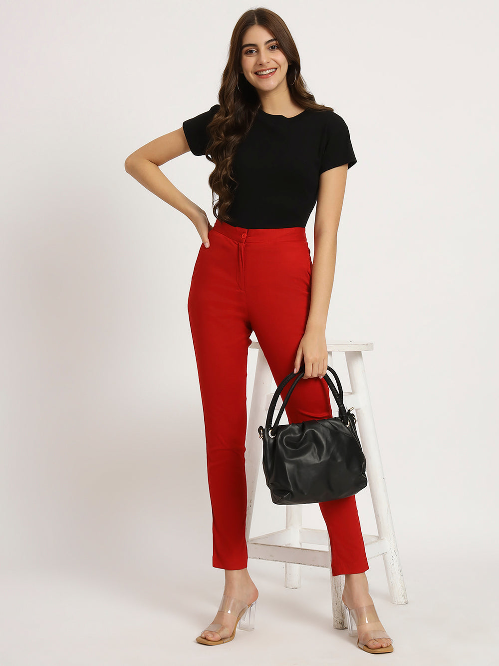 Lava Red Lycra Pants