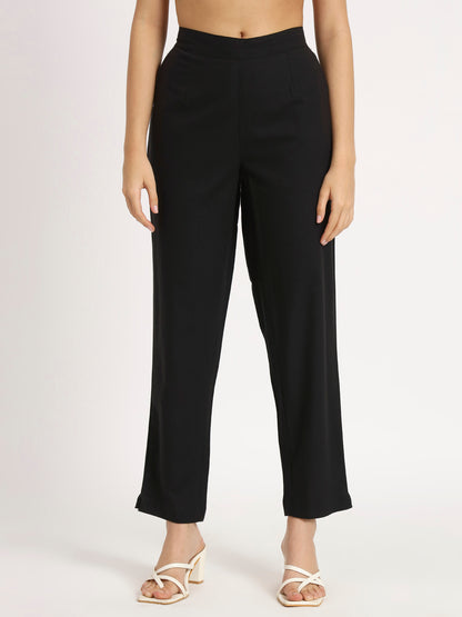 Black Cotton Pants