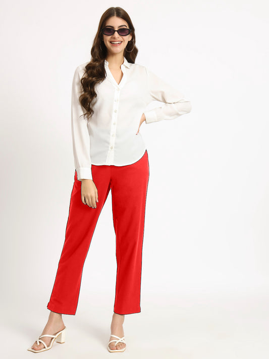 Red Cotton Pant