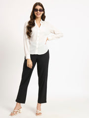black cotton pants