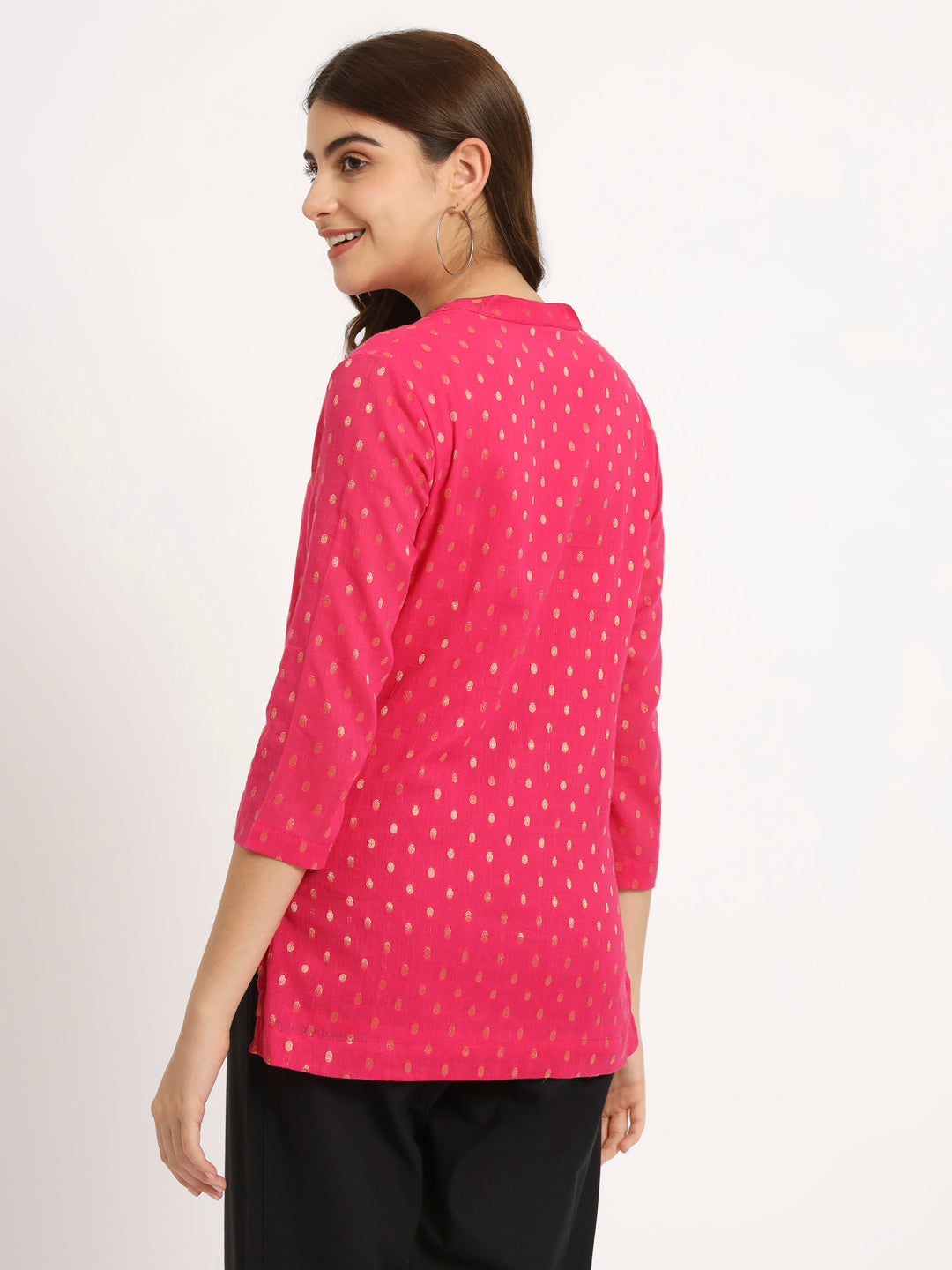 Rani Pink Buta Short Kurti