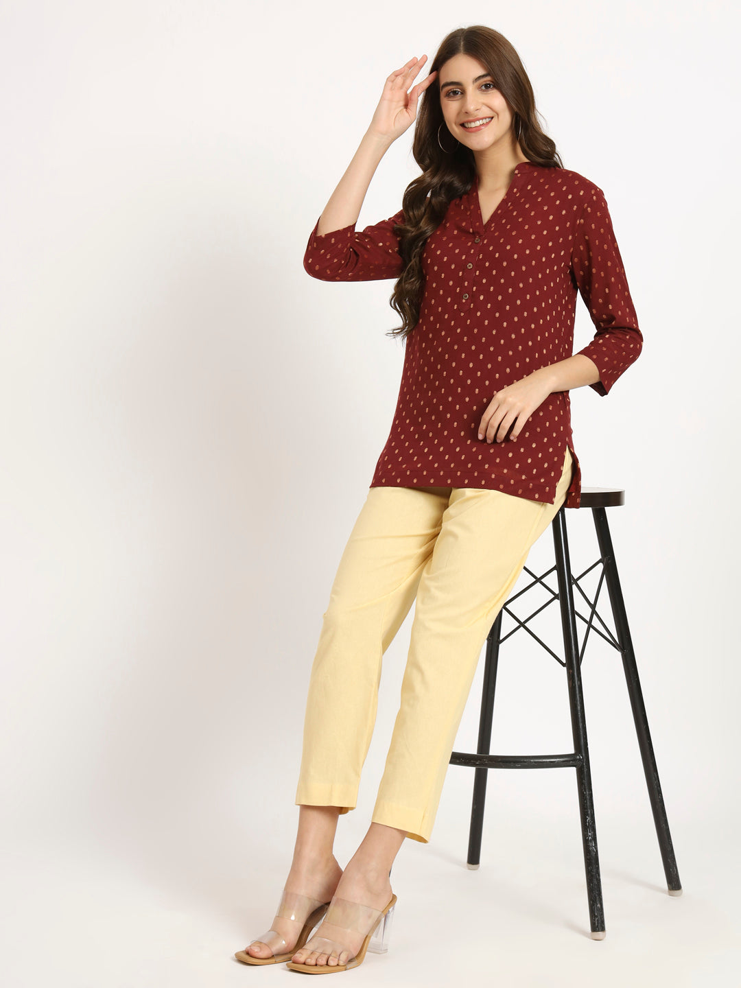 Beige Cotton Pant