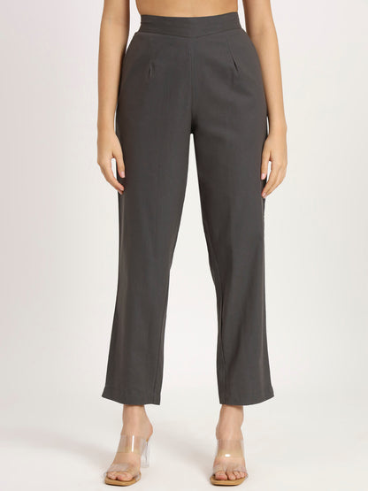 Dark Grey Cotton Pants