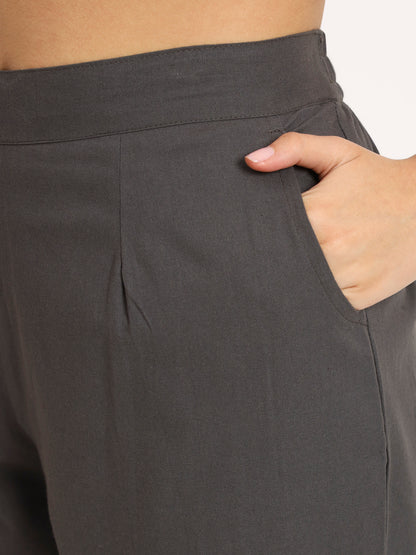 Dark Grey Cotton Pant