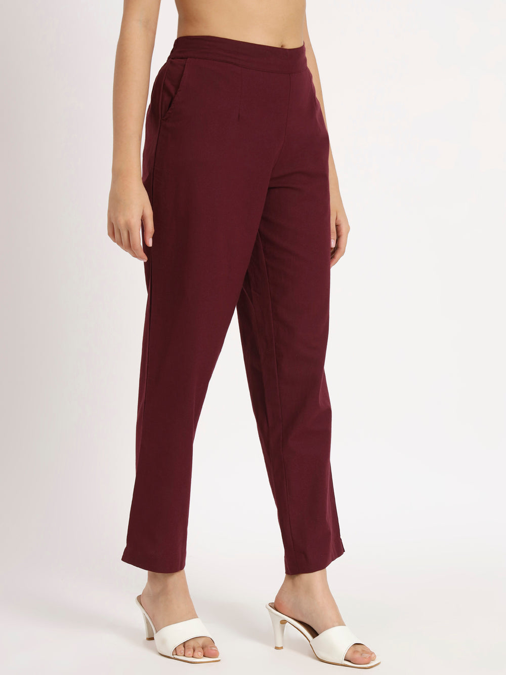 Wine Cotton Pant