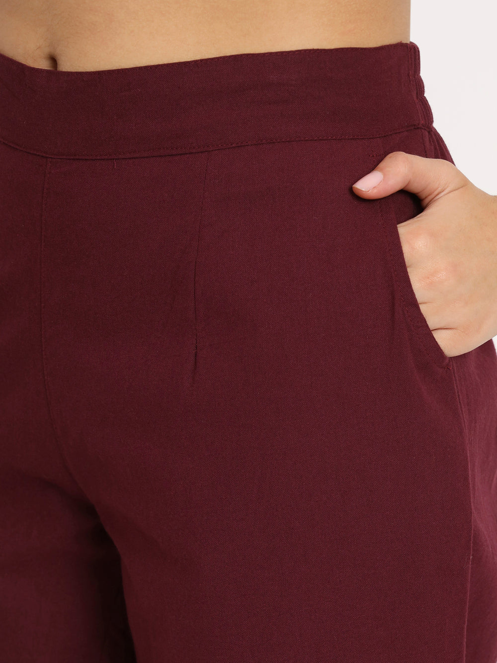 Wine Cotton Pant