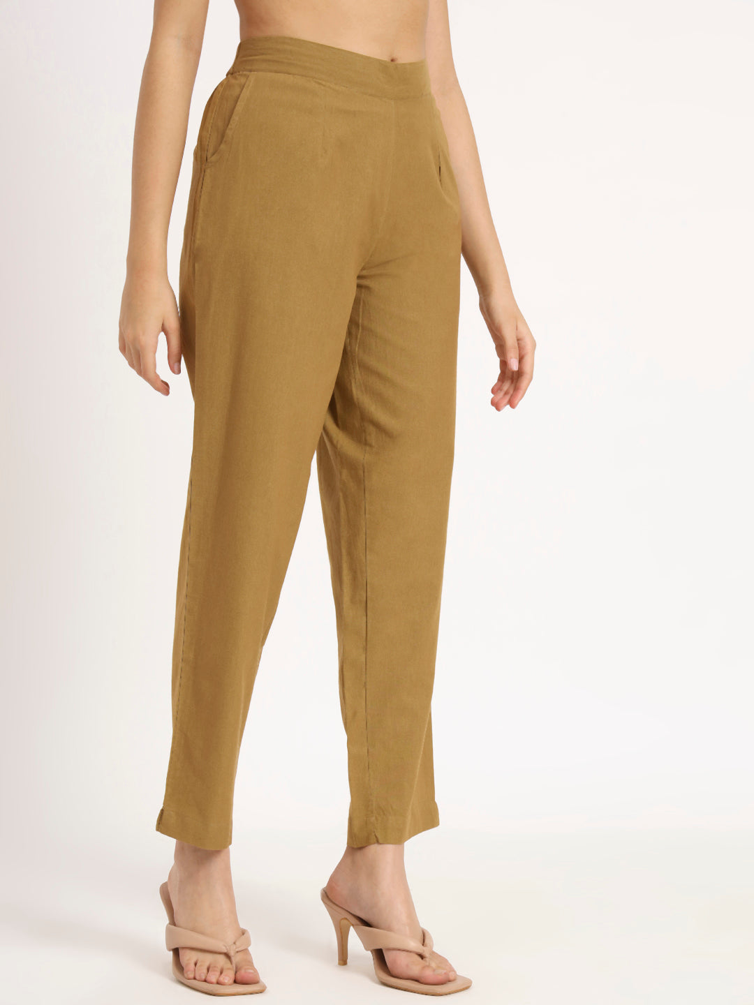 Coffee Brown Cotton Pant