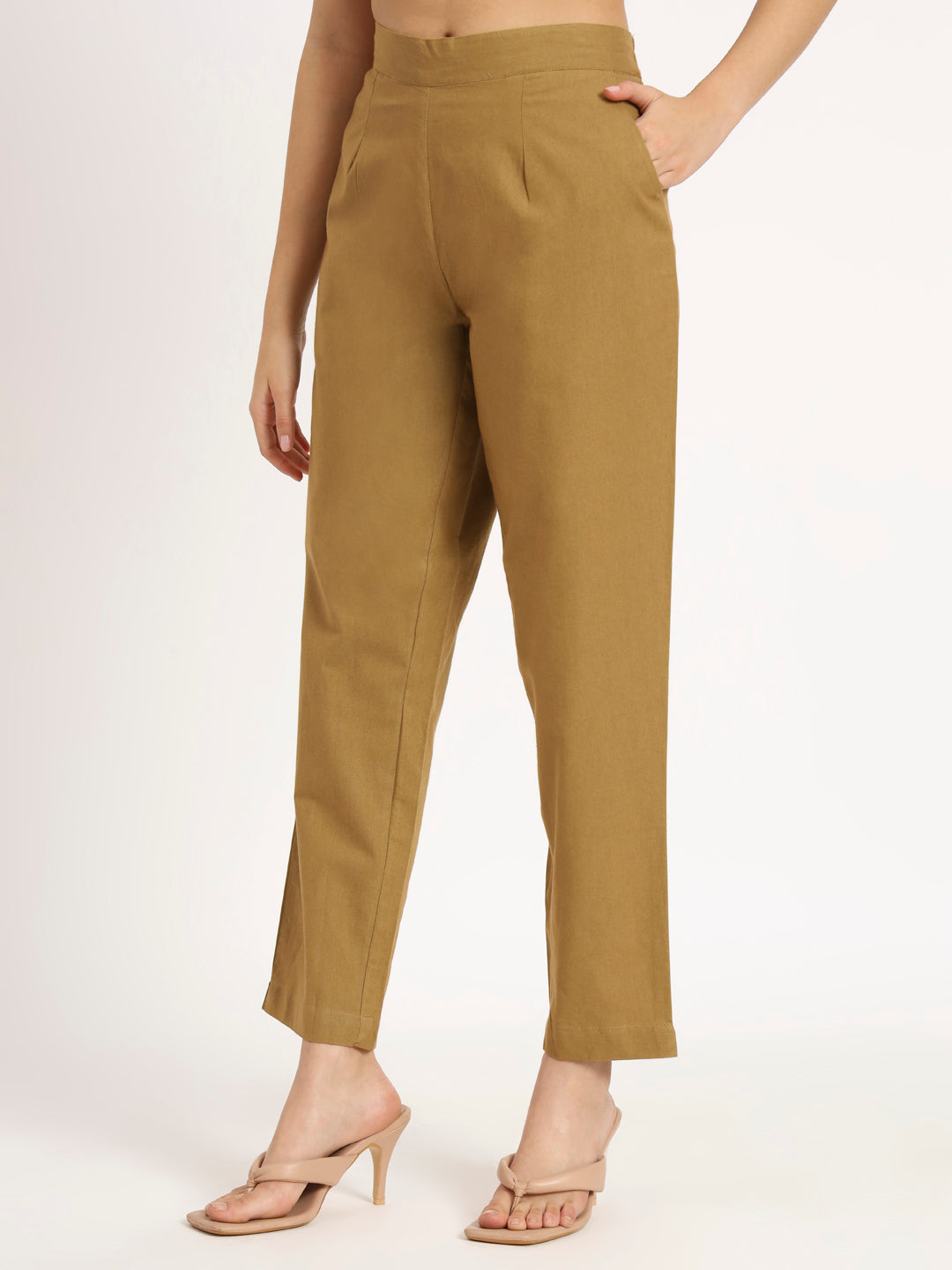 Coffee Brown Cotton Pant