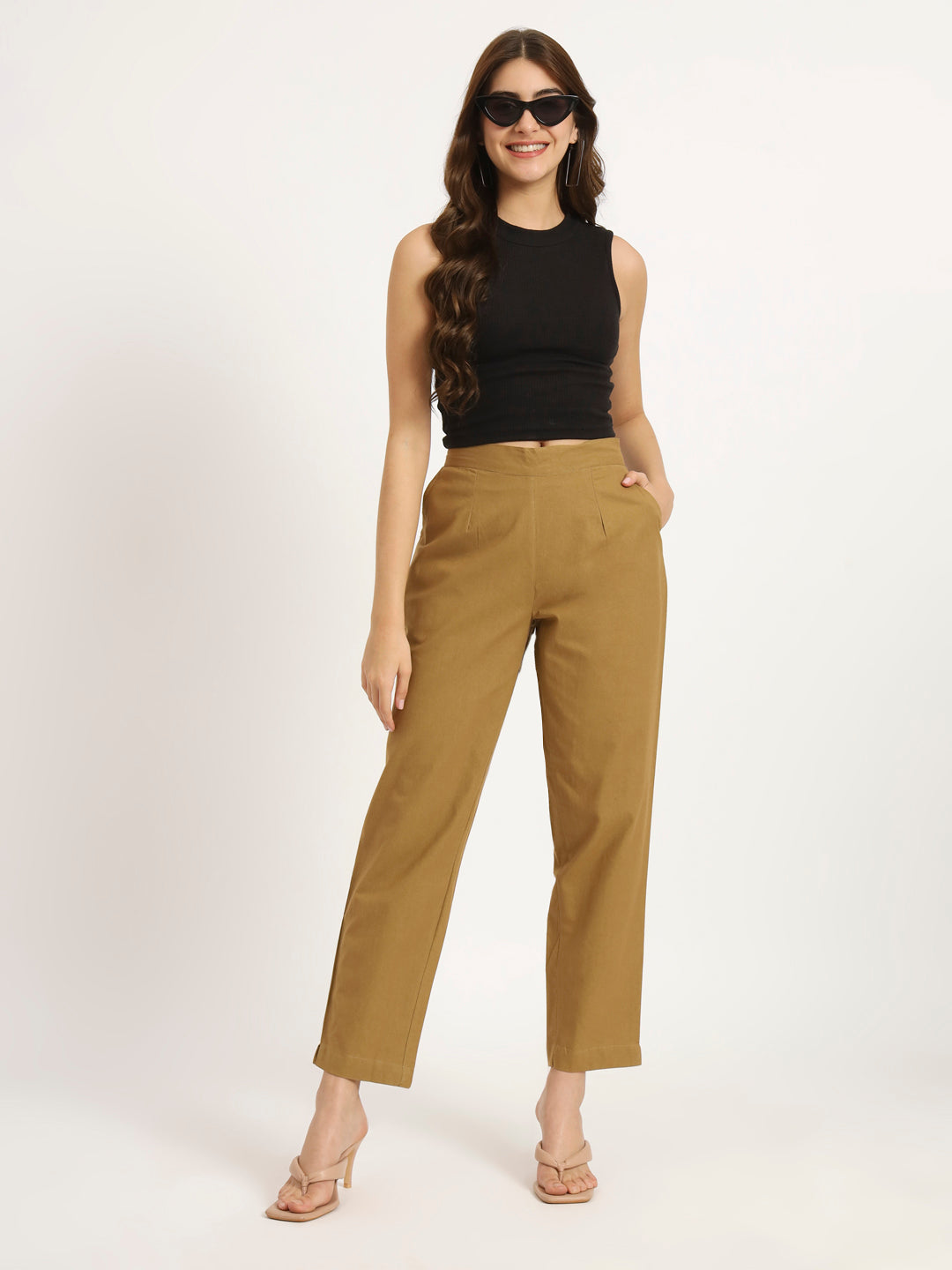 Coffee Brown Cotton Pant