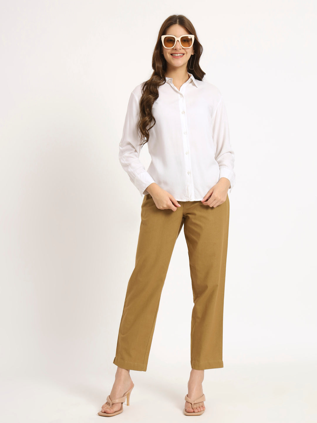 Coffee Brown Cotton Pant